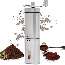 Manual Coffee Grinder - Stainless Steel Portable Dry Spice,Masala,Beans Crusher Machine for Home, Small Multifunctional Grinder with conical Burr for Herb & Spices, Mill, Espresso (Manual)-image-4