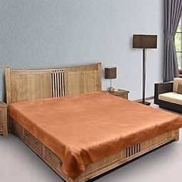PVC Mattress Protector Cover for Double Bed Waterproof King Size Baby Bed Mattress Protecting Bed Sheet (Brown)-11
