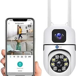 Maizic Smarthome Dual Lens/Dual Screen 4MP+4MP WiFi Mini Fox Indoor Camera with Full Color Night Vision, Two Way Audio, PTZ Control, Siren, 360° View, Motion Detection, SD Support UP to 128 GB-18
