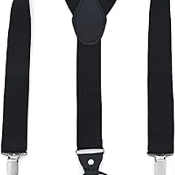 yashidun Men's Adjustable Suspenders with 4 Clips Elastic Back Braces-picture-23