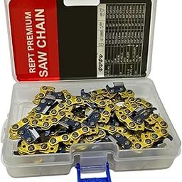 REPT Gold Heavy duty 22 inch Chain for 22 inch Chain saw Machine - Carbide tips that cuts 3x more than regular chain (22 Inch)-24