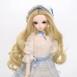 bnf® Dolls Wavy Curly Hair Wig for 1/4 BJD Dollfie Doll DIY Making Curly Hair F-20