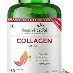 Simply Herbal Collagen Builder 1000mg with Biotin & Vitamin C for Hair Skin, & Nails, Plant-Based Supplement for Women & Men (60 Capsules)-13