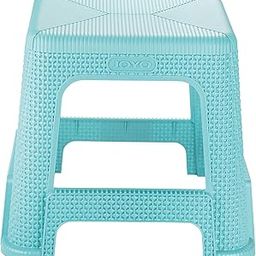 Joyo Honey Comb Patla (Medium) Design Plastic Stools, for Kitchen Home & Office | Patla for Seating (Medium), Stain Resistant Compact Design Versatile (Ice Cabbage), 12.5 Centimeters-32