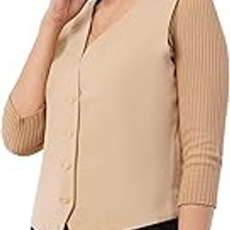 Women's Waist Coat | Sleeveless | French Design Backless Stylish Executive Wear | Formal Blazer Waistcoat | Office wear-image-105