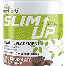 MYHERB Slim Up Meal Replacement Shake With 15 Natural Herbal Blend (Ayurvedic Formula) For Weight Control&Management-13.5g Protein-23 Vitamins For Men&Women (Chocolate Milk Shake, 1000 gm)-12