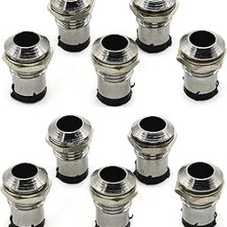 Electronicspices 10PCS 5mm LED Holder Chrome Metal Silver Covered-11