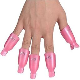 AISHU 10PCS Nail Polish Remover Clips,Toenail and Finger Gel Nail Polish Remover Clips Acrylic Nail Art Soak Off Clip Caps.-32