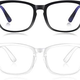 mashamart® Zero Power Plain glasses Computer Glasses Gaming Filter Transparent Square Eyeglasses for Eye Protection Men and Women, Tablet/Laptop/Mobile/TV, Anti-blue & Anti eyestrain-image-3