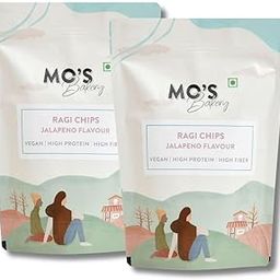 Mo's Jalapeno Ragi Chips | Millet Base Snack | Rich in Fibre | Healthy Indian Snack | Vegan | Premium Chips For Children & Elders(Pack of 2-170g x 2)-image-71