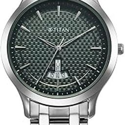 Karishma Quartz Analog Green Dial Stainless Steel Strap Watch for Men-1825SM11/NT1825SM11-53