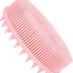 RENESMEE Silicone Bath Brush, Soft Body Brush for Exfoliating & Glowing Skin, Gentle Massage with Body Scrubber for All Kinds of Skin, Hygienic, Improve Your Blood Circulation (Shampoo Brush)-1