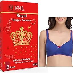 FAULADI HERBAL LAB FHL Royal Dragon Condom with One Bra ! Extra Fine Quility Dragon Condon ! Rendom Color Bra Gift for Couple Multicolour-picture-12