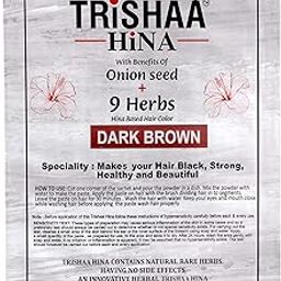 TRiSHAA HiNA Natural Henna Powder For Hair Natural Dark Brown Beautiful Hair 40 Grams Each (Pack of 4)-image-85