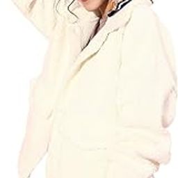 White Faux Fur Oversized Jacket-image-140