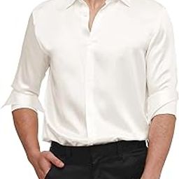 Satin Mens Dress Shirts Long Sleeve Formal Casual Business Shirts for Men Suit Shirt Button Down Regular Fit Party Wedding Stylish Shirt for Men-image-58