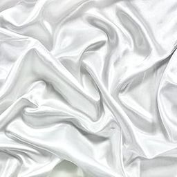 FABRICAREA Solid White Liquid Diamond Satin Fabric Material, Use For Gown, Decoration, Pillow Cover, Scrunchies Ect. 44/45" Width. (2 Meter)-image-24