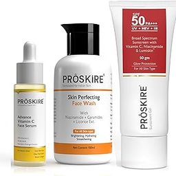 Proskire Advanced Vitamin C Face Serum & Skin Perfecting Face Wash with Sunscreen (Pack of 3) | Brightening & Anti-Aging Skincare Kit for Glowing, Healthy Skin-image-78