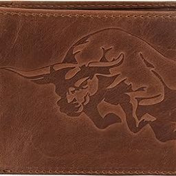 Raging Bull Embossed Genuine Leather Wallet RFID Protected (Tan)-15
