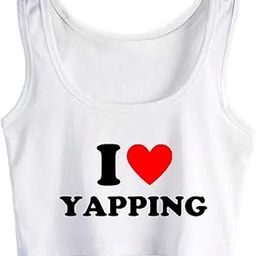 Woman I Love Yapping Crop Top Sleeveless Funny Vest Sport Naughty-image-54