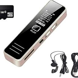 SECURINNOV Mini Digital LCD Display Voice Recorder 32GB Memory Supportable Professional Audio Recorder MP3 Player TF Card Dictaphone Record Microphone Sound Recording (LCD Display 32GB Memory Card)-1