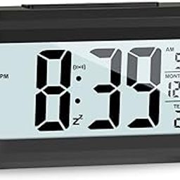 Kadio LCD Digital Alarm Clock, Travel Alarm Clock with Temperature Snooze Function, Light Control, Intelligent Alarm Clock for Bedroom, Home, Office-image-11