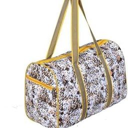KUJRA Travel Duffel Bag for Women, Floral Printed Cabin Size Waterproof Lightweight Carry On Luggage Bag for Women (Yellow)-image-34