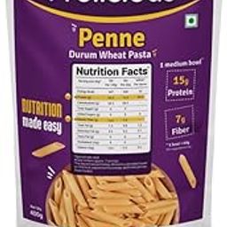 Prolicious Durum Wheat Penne Pasta | High Protein & High Fiber | Plant Based Protein | No Maida | 400g-image-41