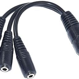 3.5mm Stereo Jack 1 Male to 3 Female Headphone Earphone Audio Splitter Cable,15cm(Black)-12