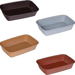 Planet Virgin Plastic Multiuse Storage Box/Stationary Office Tray/Solid Plastic Material/File, Document, Paper Organizer/Letters/Desk Organizer (Pack of 4, Rectangular)-image-70