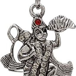Silver plated, Hanuman Bajrang Bali, Hindu God chain pendant Fashion jewellery-image-5