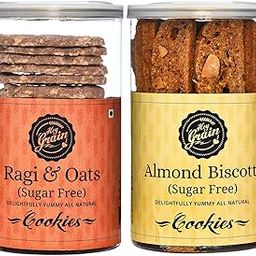 Hey Grain Cookies Home Combo-9(Ragi & Oats Sugar Free & Almond Biscotti Sugar Free, Butter), 240 Grams-image-58