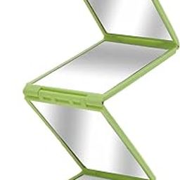 UJEAVETTE® Self Haircut Mirror Compact Folding Mirror for Handbag Hair Cuting Men Women green-image-36