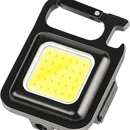 Yorten Small led Flashlight 500 Lumens COB Rechargeable Keychain Mini Torch 4 Light Modes Portable Pocket Light with Folding Bracket Bottle Opener Magnet Base for Camping Fishing Outdoors-13