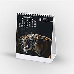 Visual Creation Desk Calendar 2025 - Wild Animal Series calendar for Office Home Table Couple (Wild Animal)-image-71