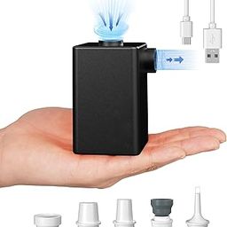FLEXTAILGEAR - MAX Pump Plus Portable Air Pump with 3600mAh Battery USB Rechargeable Lightest Air Pump to Quick Inflate Deflate for Pool Floats Air Bed Air Mattress Swimming Ring (Black)-image-3