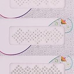 Round Bindis White Crystal Stone kumkum sticker Diamond Cut Kundan Silver bindiya Set For Women (Pack of 3 Sheets Mix Sizes)-image-12