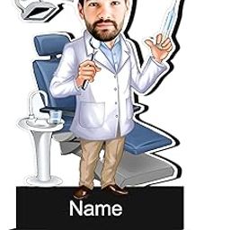DON'T JUDGE ME Wood Gifts Personalized Caricature Doctor (Doctor-6),Fantasy,Multicolor,9 X 0.5 cm-image-97