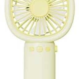Daily Crafts Mini Portable Fan, Powerful Hand Fan Cute Design Personal Small Desk Fan With Base, Lightweight Rechargeable Usb Handheld Fan For Girl, Women, Men, Indoor, Outdoor, 19.5cm (Lemon Yellow)-2