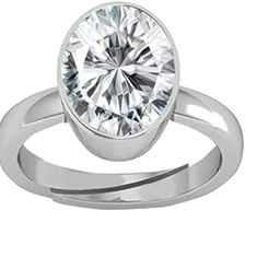 12.25 Ratti 11.50 Carat Natural Quality Rashi Ratna Astrological White Zircon Stone Silver Adjustable Ring for Men and Women-image-25