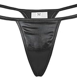 Women's Faux Leather T-Back G-String Thong Sexy Panty-picture-28