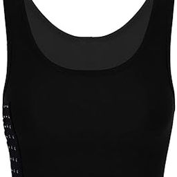 Women Tomboy FTM Transgender 3 Rows Clasp Strap Lesbian Vest Chest Binder-image-44