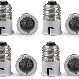 M2 Look B22 to E27 Bulb Converter Holder Pack of 8 Pcs | Light Bulb Adapter for E27 Lamps | Converts B22 Bayonet to E27 Thread | Durable, Easy-to-Use Light Socket Adapter for Home & Office-15
