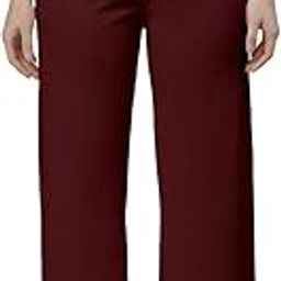 Women Burgundy Solid Ribbed Lounge Pants-picture-36