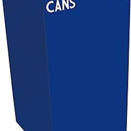 Witt Industries 28GC01-BL GeoCube Recycling Receptacle with Round Opening, Steel, 28 gal, Blue-image-47