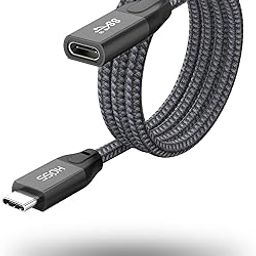 Type C Extension Cable, USB 3.1 Gen 2 X 2 (20 Gbps) USB C Male to Female Extension Fast Charging Cable Compatible with Thunderbolt 3 MacBook Pro - 3.3 Feet (1 Meters) – (Black)-15