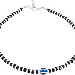 Pure Silver 925 Nazariya Black Beads Evil Eye Anklet (Payal) For Women (10inch + Extention) - 1pc-22