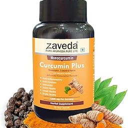Zaveda Nano Curcumin Plus 1500mg|High absorption Pure Nano Curcumin | Turmeric & Black Pepper Extract | Ayurvedic | Antioxidant & Anti-inflammatory, Joint Support | 30 Veg Caps-5