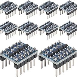 AITIAO 10pcs 4 Channels IIC I2C Logic Level Converter PRE-SOLDERED Bi-Directional Module 3.3V to 5V Shifter for Raspberry Pi and Other Microcontrollers-0