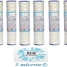 IONIX 3 Micron pre Filter, Yarn Spun, PP + Yarn, 10 inches, Compatible with All Standard Size pre Filters, Pack of 6-picture-0